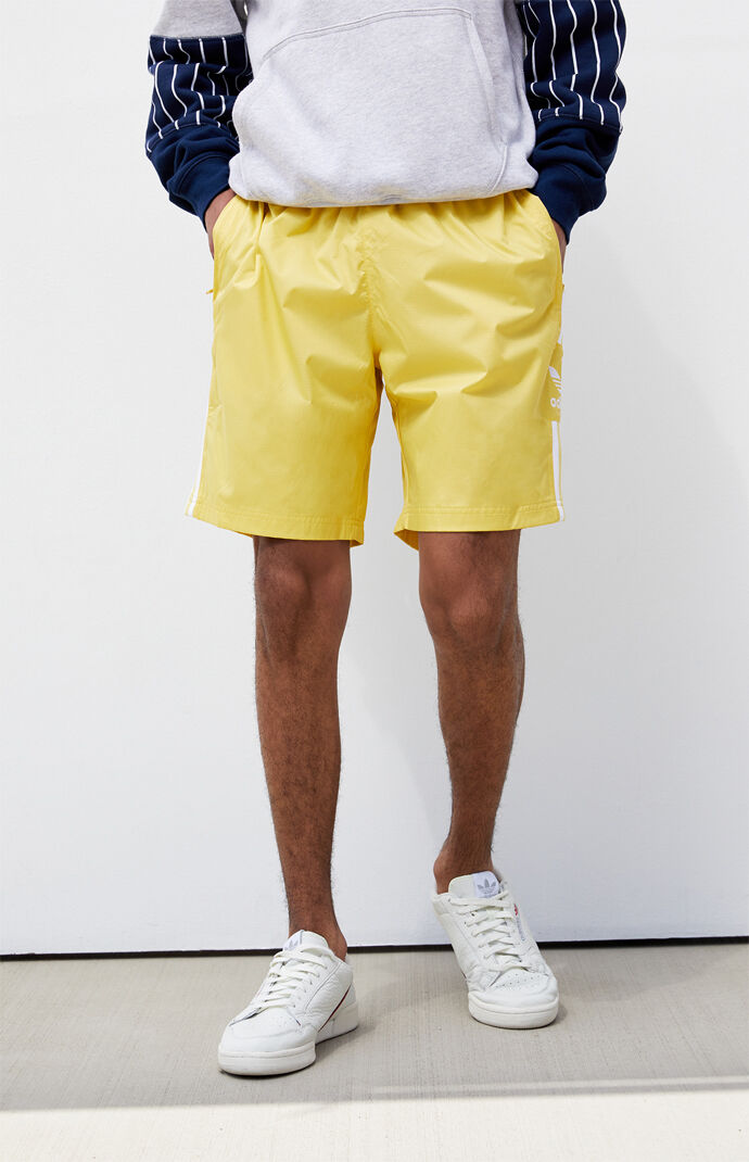 Yellow Lock Up Track Shorts