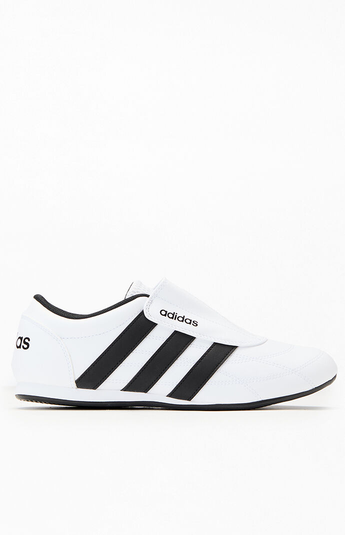 adidas Women's White & Black Tekwen Slip-On Sneakers | Pacsun
