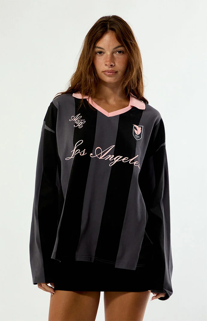ANGEL CITY FC Striped Long Sleeve Soccer Jersey