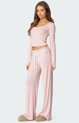 Peekaboo Lace Long Sleeve Top image number 4