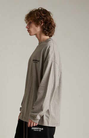 Heather Grey Long Sleeve T-Shirt image number 3