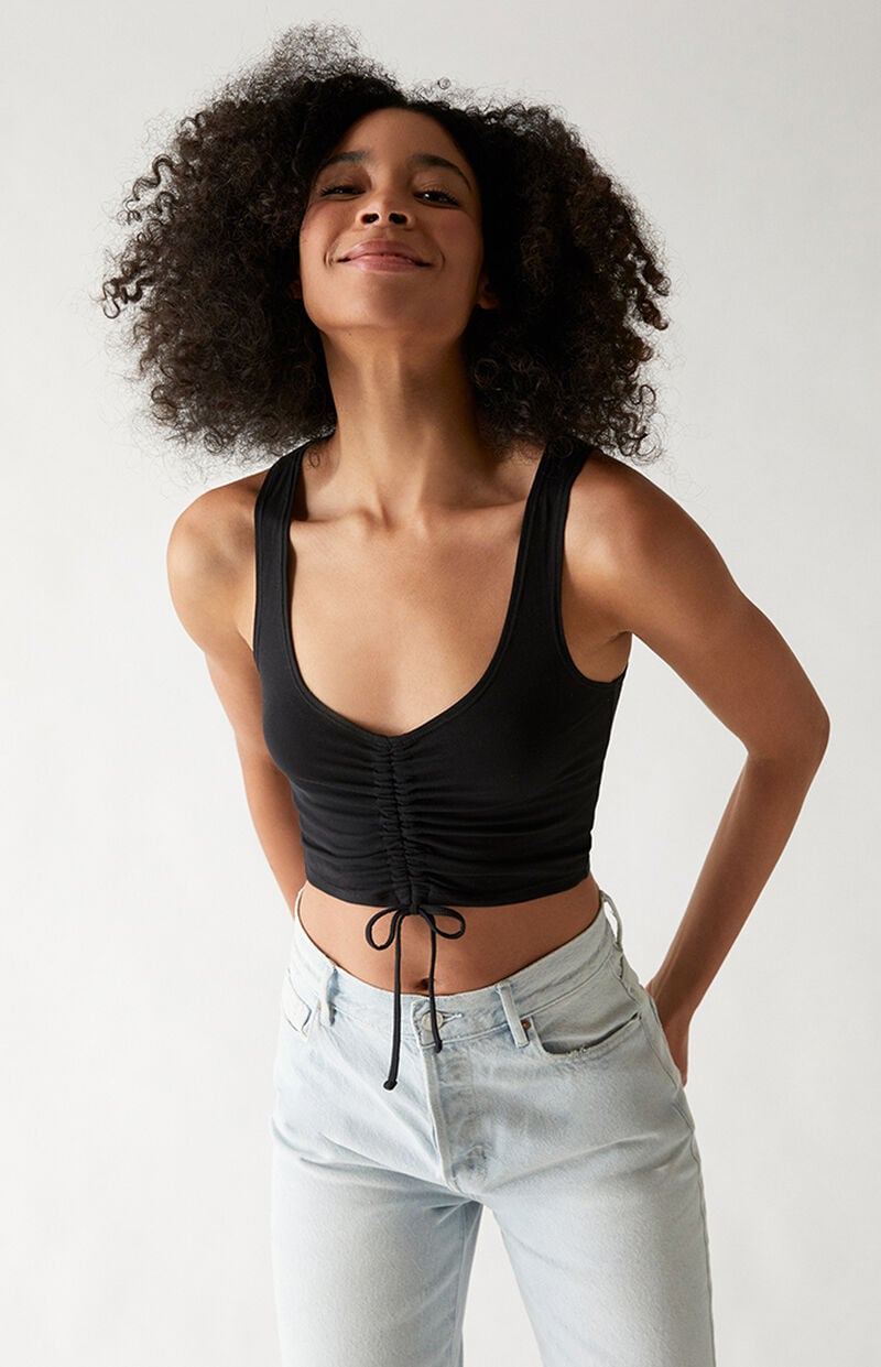 PacCares Cinched Front Tank Top | PacSun