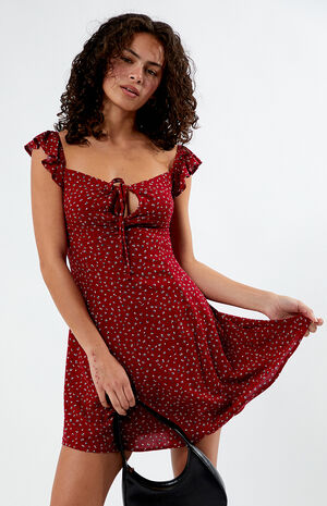 Keyhole Babydoll Mini Dress image number 1