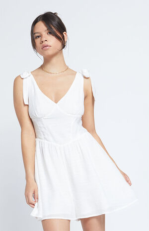 Tie-Strap Seamed Romper image number 2