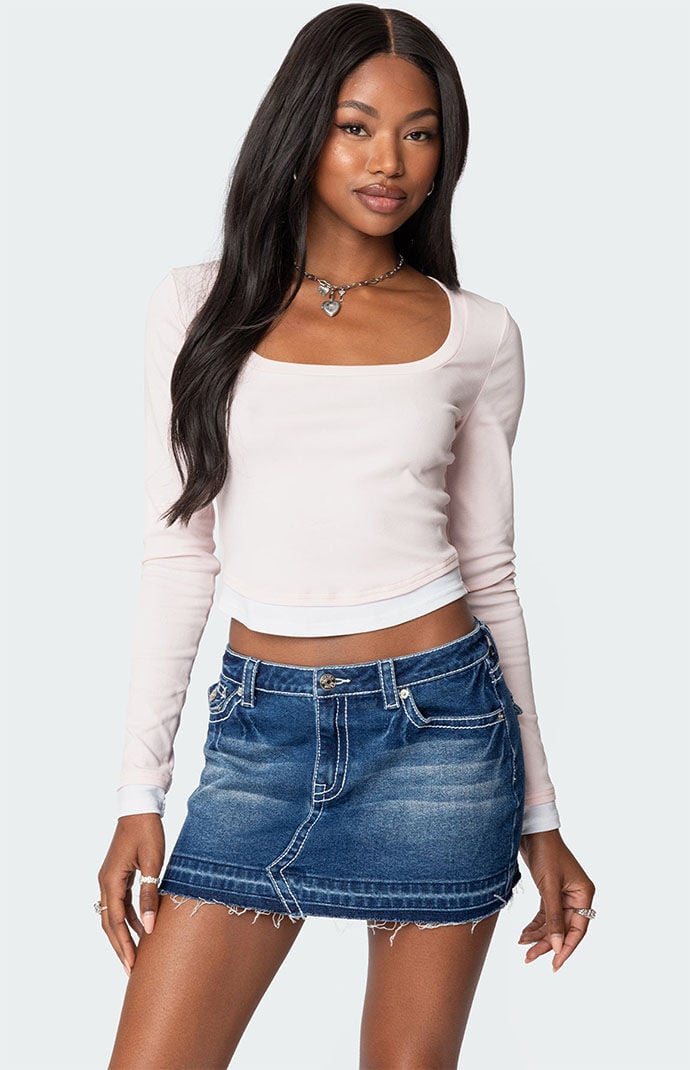 Edikted Nykita Layered Long Sleeve T-Shirt | PacSun