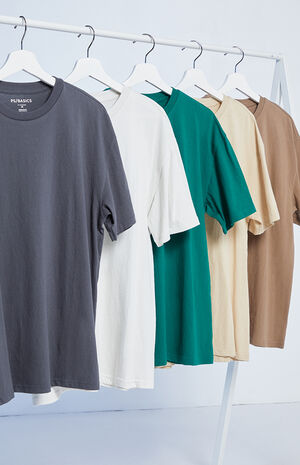 5-Pack Solid Regular Fit T-Shirts image number 2