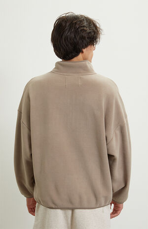 Stone Half Zip Oversized Pullover Sweatshirt image number 4