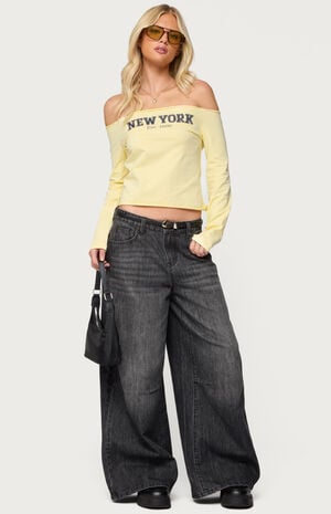 Edikted Skater Girl Washed Low Rise Jeans | PacSun