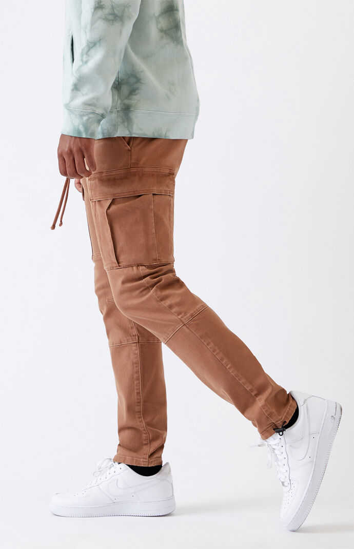 Utility Brown Slim Cargo Pants