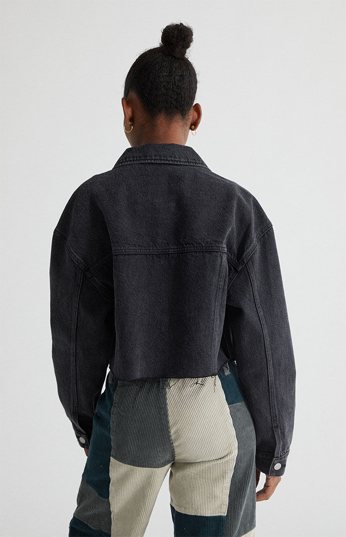 Pacsun black jean jacket clearance