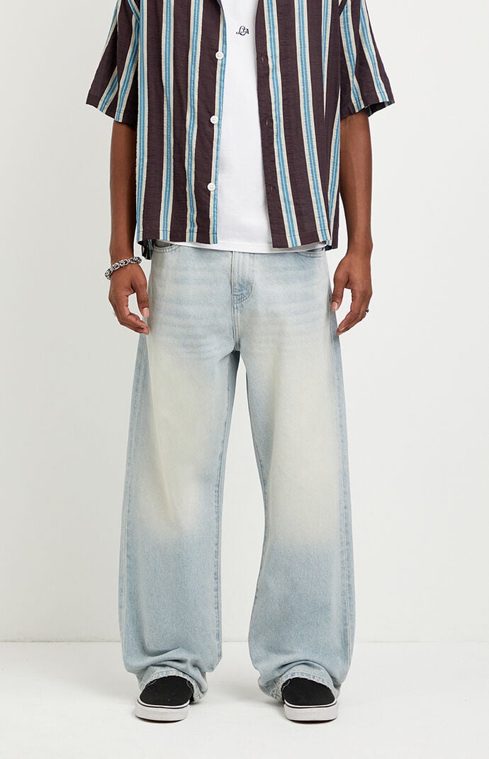 Pacsun Dylan Baggy Jeans Light Wash Tinted