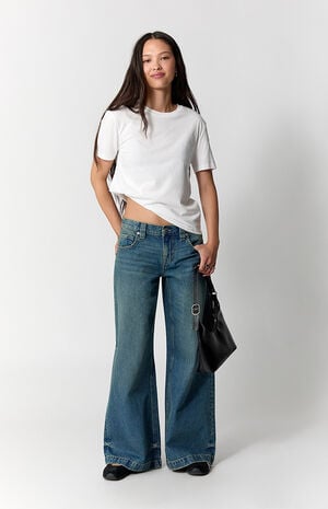 Sloane Low Rise Ultra Baggy Jeans Dark Blue image number 6