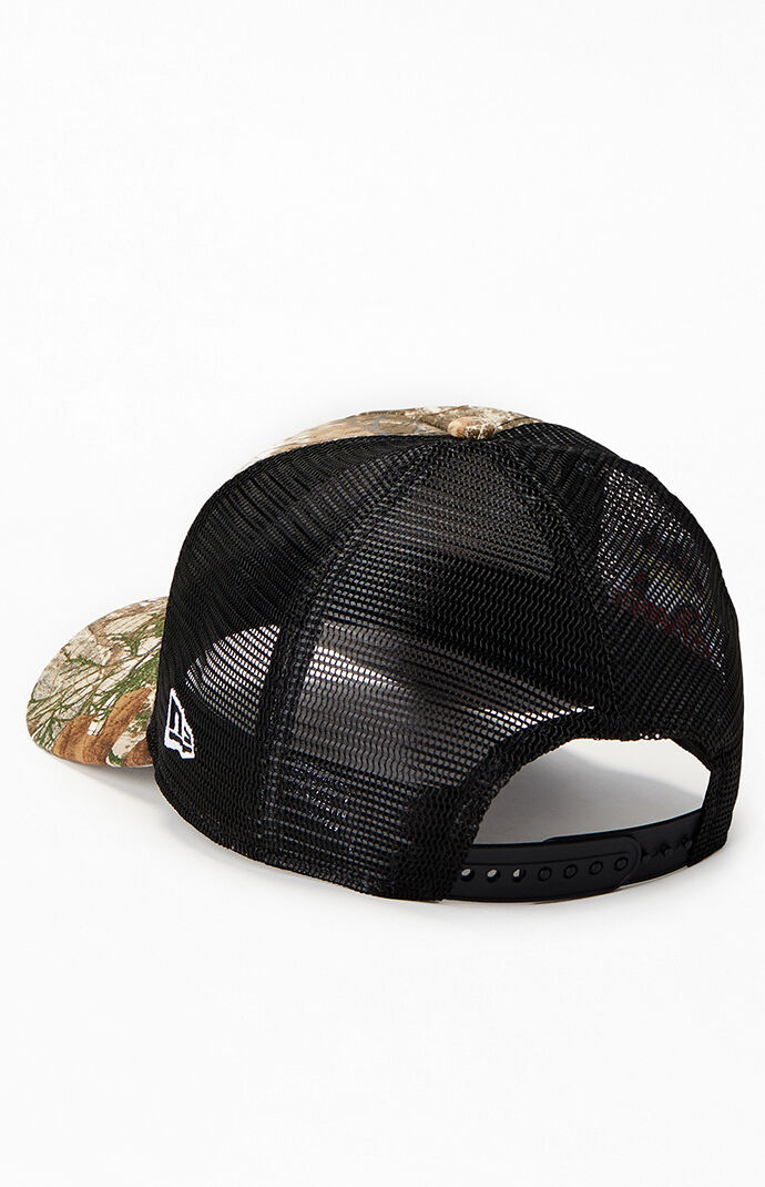 New Era Atlanta Falcons Camo 9Forty A Frame Trucker Snapback Cap – Nero, Taglia Unica, Visiera Curva, Logo Ricamato, Ufficiale NFL