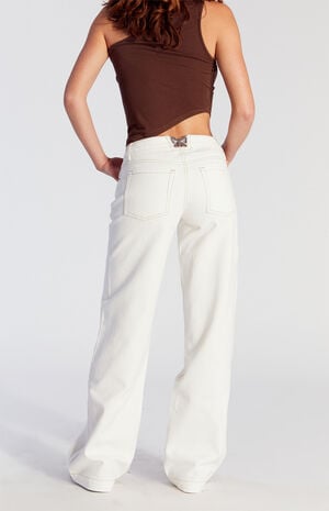 Casey Low Rise Baggy Jeans Butterfly Stamp image number 5