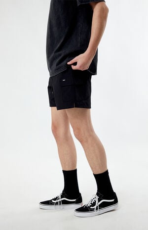 Black Nylon Cargo Shorts image number 3