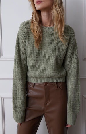 Eco Clover Waffle Knit Sweater image number 3