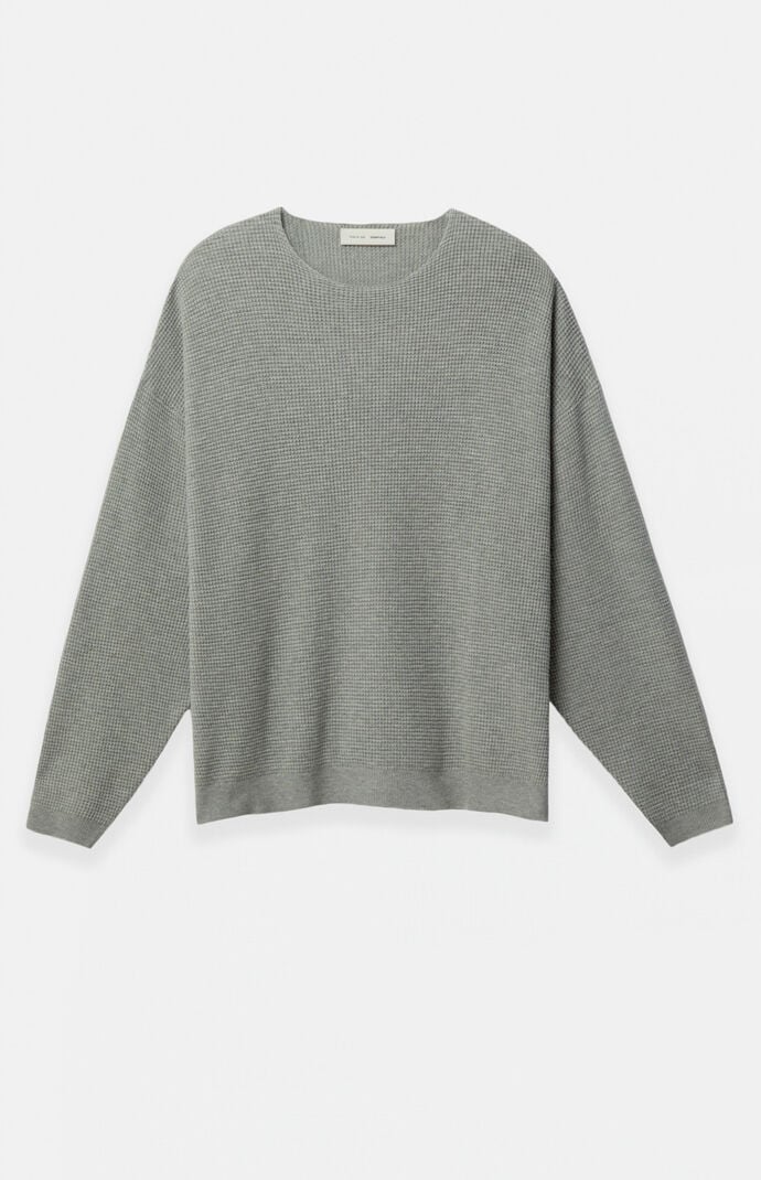 Fear of God Concrete Heather Waffle Knit Long Sleeve T-Shirt