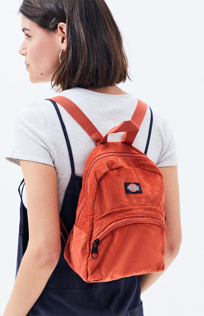 dickies black corduroy mini backpack