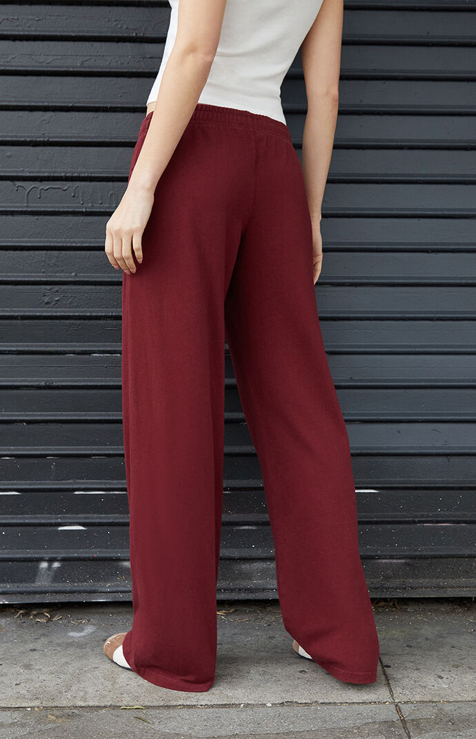 John Galt Burgundy Hilary Baggy Sweatpants