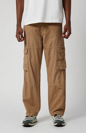Tan Ripstop Baggy Cargo Pants