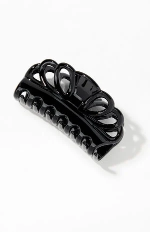 Black Acetate Hair Clip image number 1