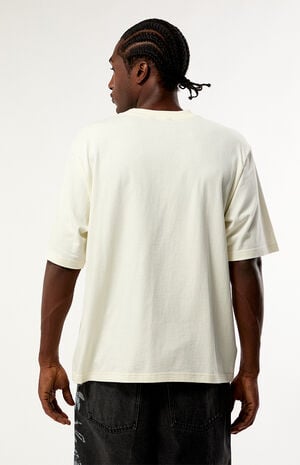 Cream Typographic Relaxed Boxy T-Shirt image number 4
