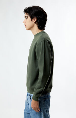 Gray Solid Crew Neck Sweatshirt image number 3