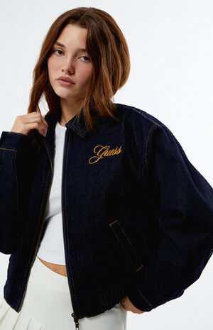 Dark Indigo Embroidered Denim Jacket image number 2