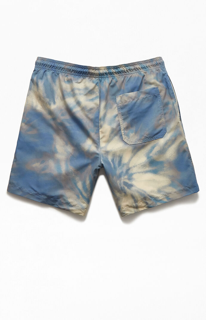 Tan Marbled 17" Swim Trunks