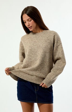 Rumi Speckle Knit Crew Neck Sweater image number 1