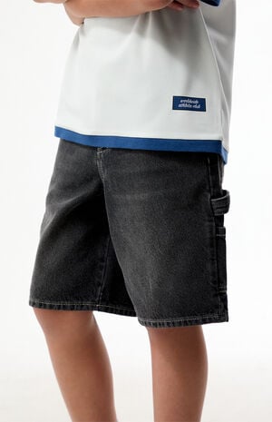Baggy Denim Shorts Carpenter Faded Black image number 2