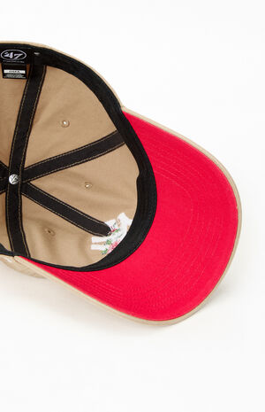 Khaki NY Yankees Rose Thorn Dad Hat image number 5