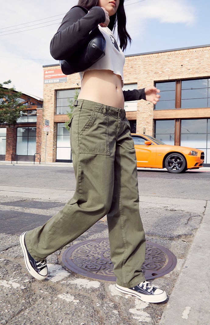 Green cargo pants brandy melville on sale