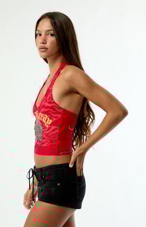 Leopard Panther Halter Top image number 3