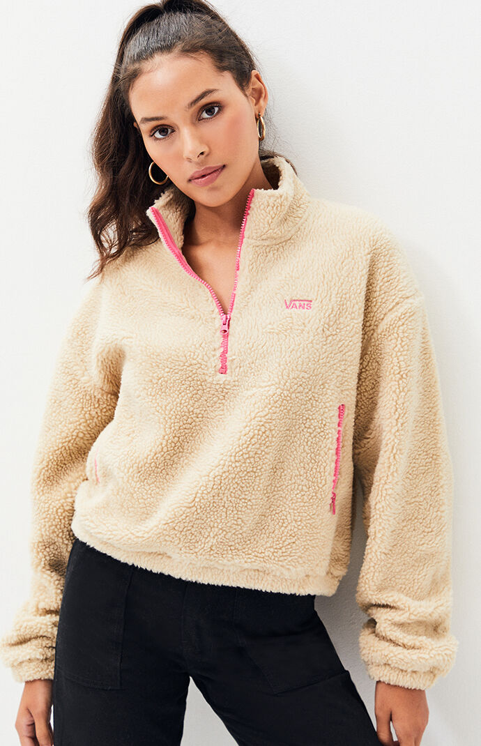 vans mix up half zip sweatshirt