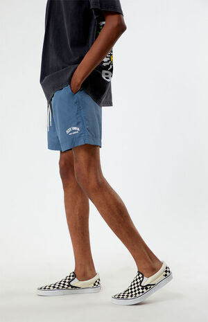 Blue Nylon Collegiate 6.5" Swim Trunks image number 3