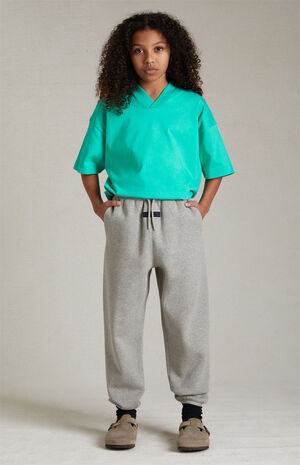 Essentials Dark Heather Oatmeal Sweatpants image number 1