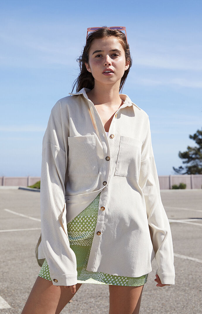 Long Sleeve Boyfriend Button Up Shirt