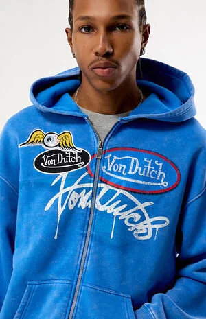 Logo Vintage Wash Full Zip Hoodie image number 4