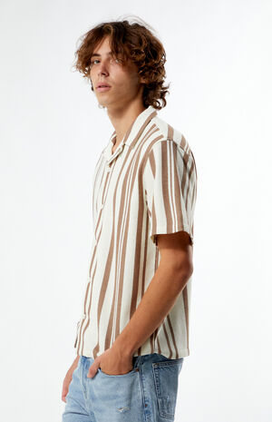 Textured Striped Camp Shirt image number 3