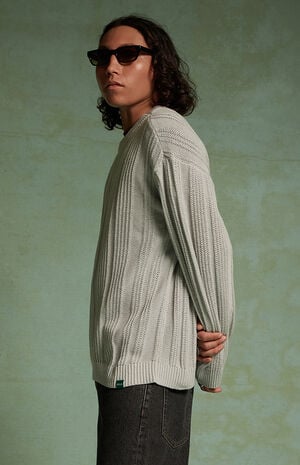 by Pacsun Tonal Stripe Long Sleeve Sweater image number 4