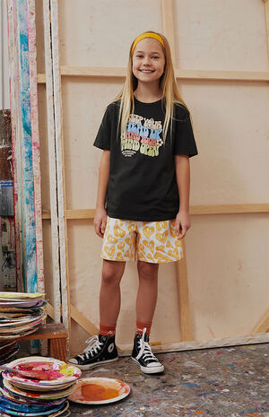 Smile Heart Denim Shorts image number 1