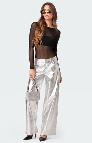 Sheer Mesh Bandeau Bodysuit image number 2