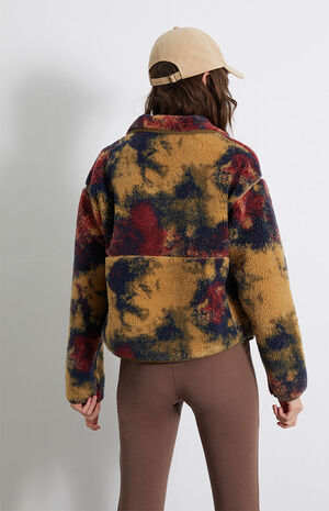 The North Face Jacquard Extreme Pile Full-Zip Jacket - Men's Dark Oak Glacier Camo Print, L