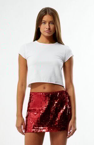 Oklahoma Sooners Sequin Mini Skirt image number 2