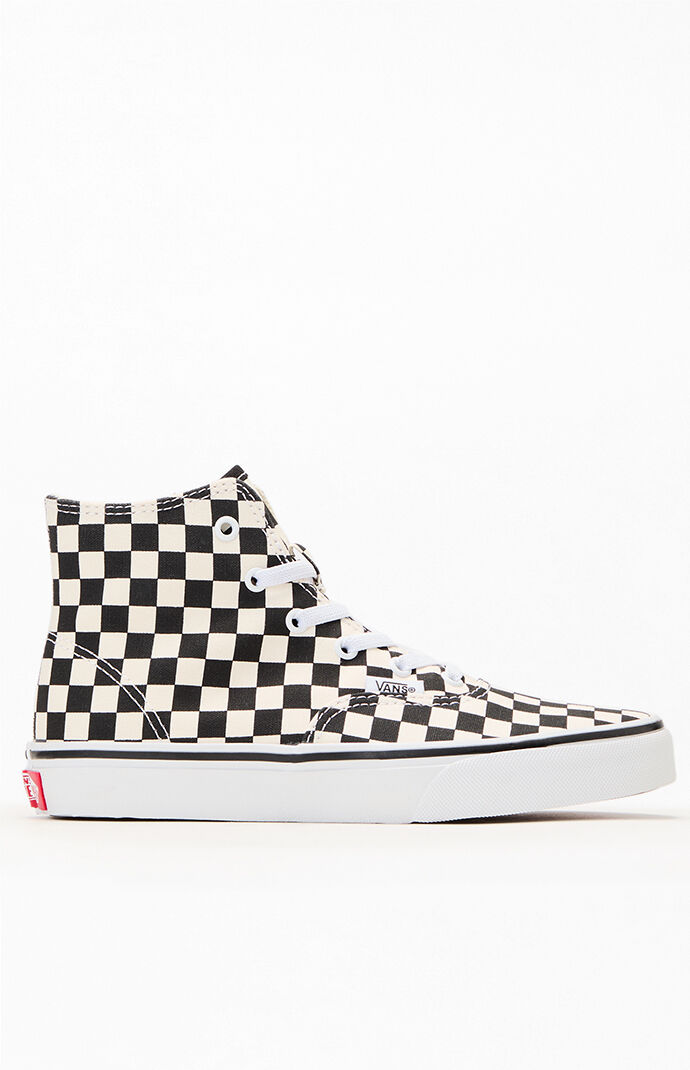 Vans Kids Authentic Hi Zip Shoes in Black/White - Size 12