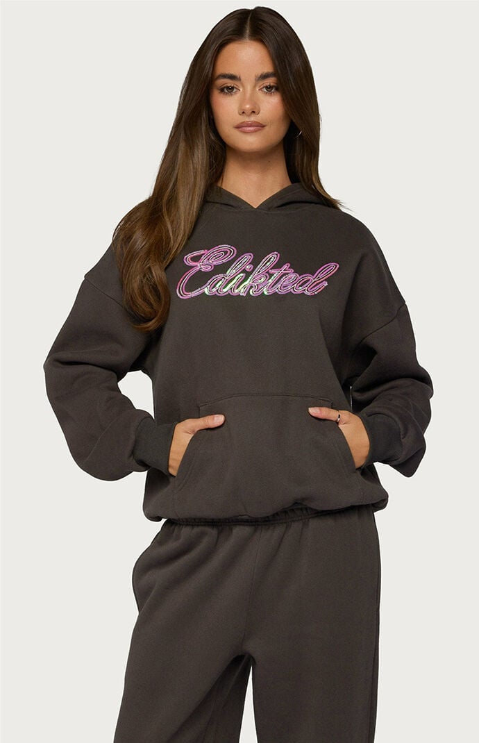 Edikted Always Sequin Hoodie