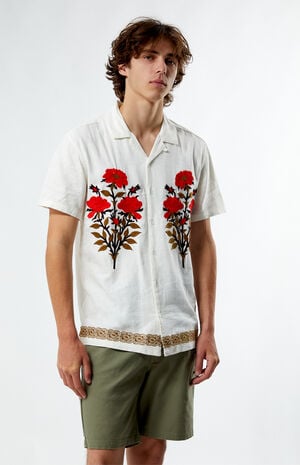 Linen Embroidered Woven Shirt image number 3