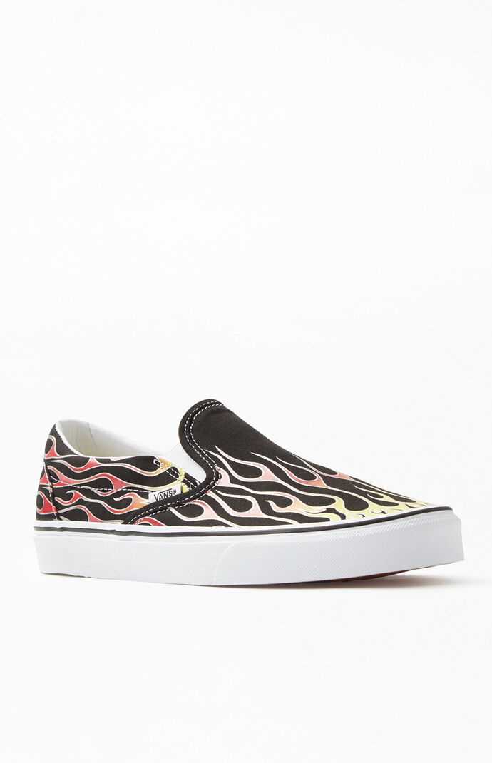 Vans Flames Mash Up Slip-On Shoes | PacSun