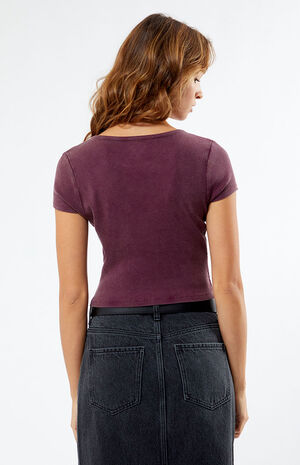 Henley Crop Top image number 3